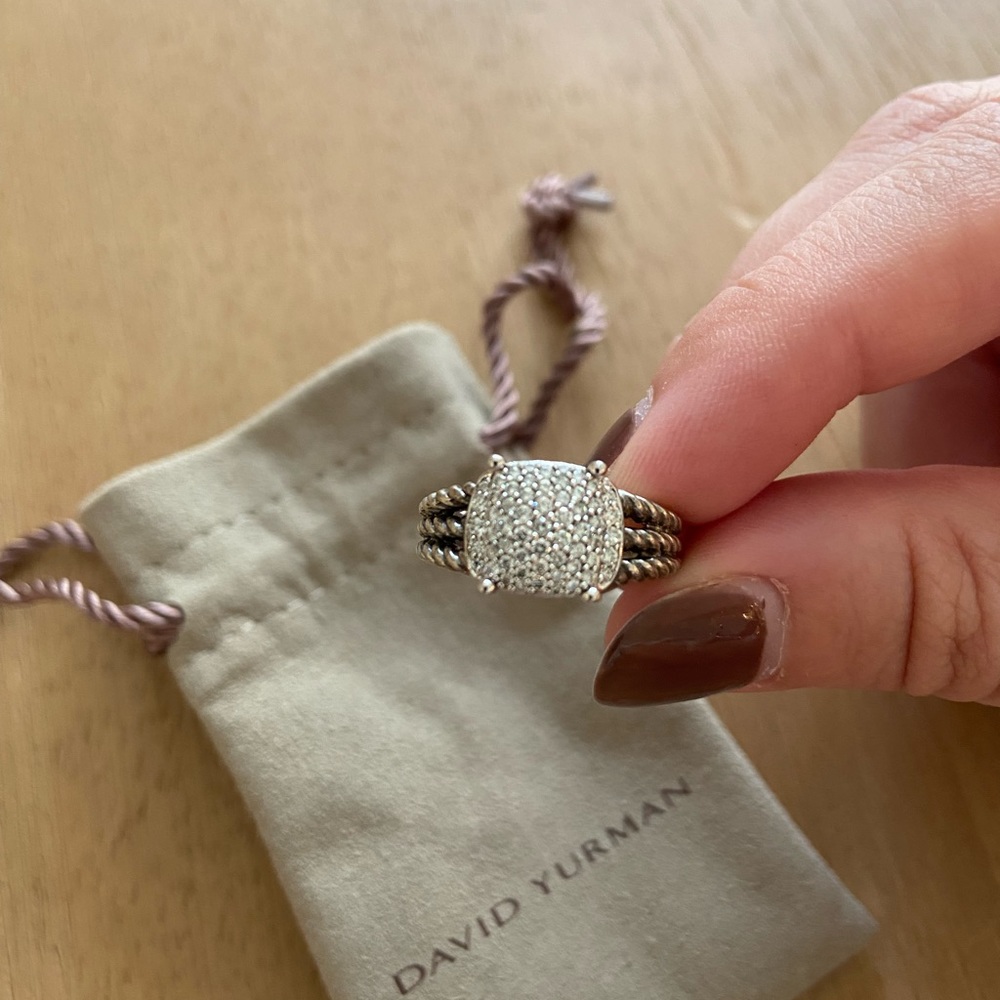 David Yurman Petite Wheaton Ring with Diamonds